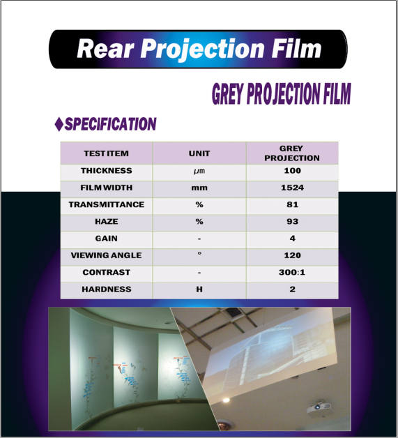 30m * 1.5m Roll of SG Audio Visual Grey Rear Adhesive Holographic Projection Film