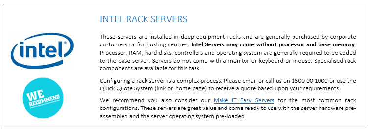 Intel Rack Servers