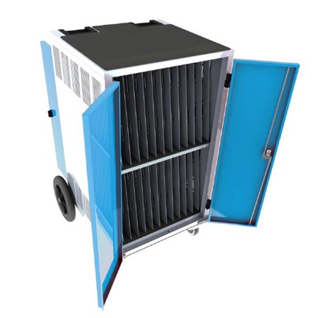 Gilkon, LCMT-30, -, 30, Bay, PC, Vault, Trolley, w/, Eco, System, -, Blue, Doors, 