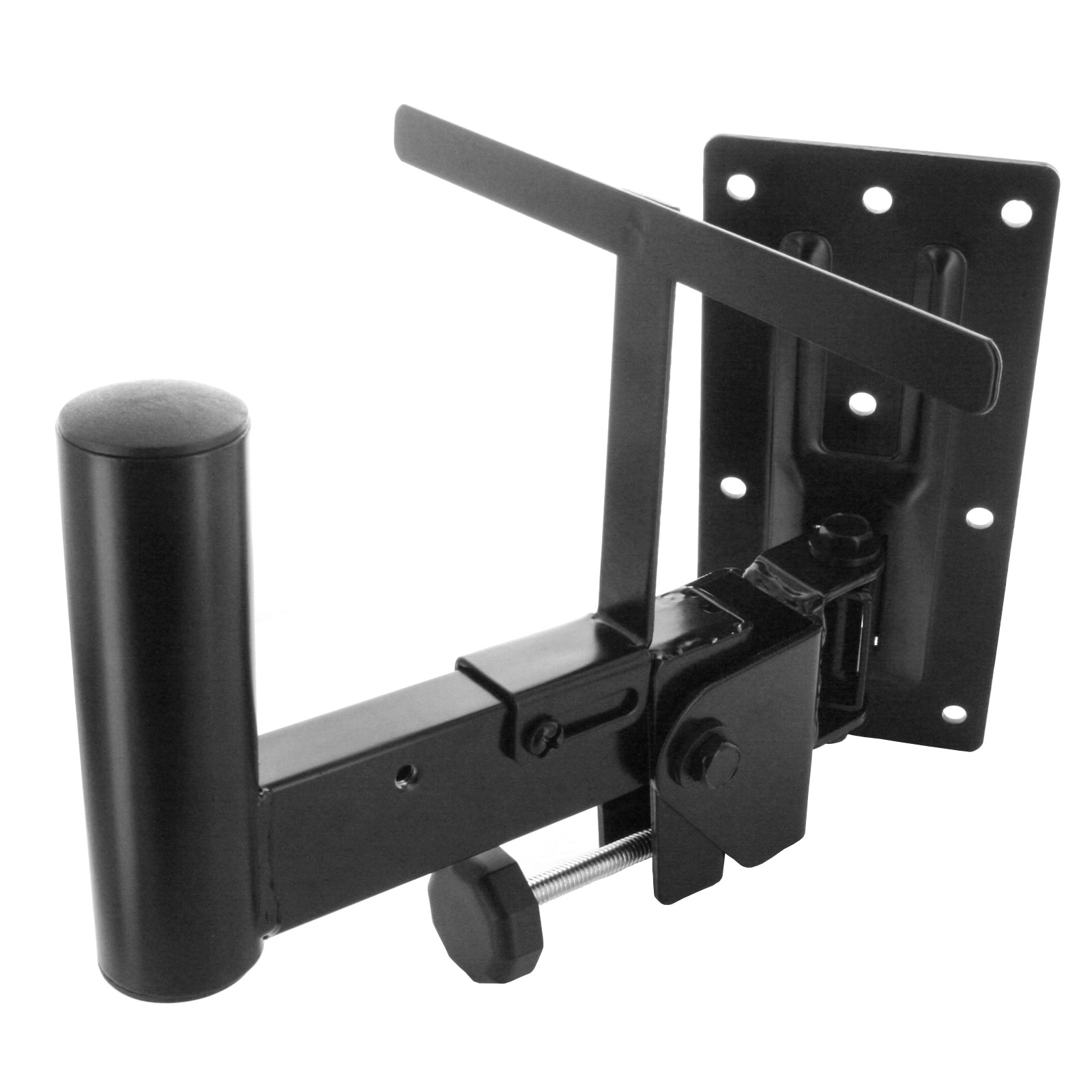 Mounting, Bracket, for, PA, Speaker, Top, Hat, Style, Wall, Mount-Black, 