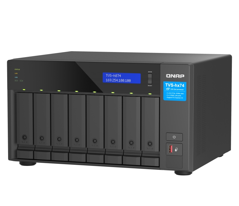 QNAP, TVS-h874-i5-32G, 8-bay, NAS, Intel, Core, i5-12400, 6-core, 32GB, 
