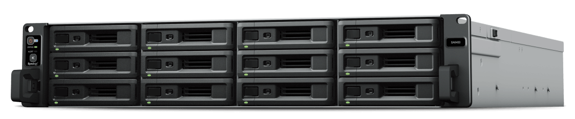 Rack Mounted/Synology: Synology, SA6400, 4U, RackStation, 12Bay, Scalable, NAS, (, RAIL, KIT, optional, ), with, Redundant, Power, (USE, SYNOLOGY, SAS, HAS5300, s, 