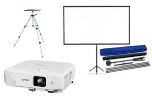 High, Def, Epson, 4000, Lumen, Projector, and, 1.8m, wide, 16:9, Screen, plus, stand, 