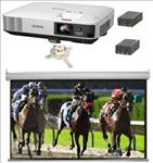 Large, Hall, system, -, Epson, HD, 5500, lumen, projector, 4.2m, wide, Electric, Screen, mount, and, converters, 