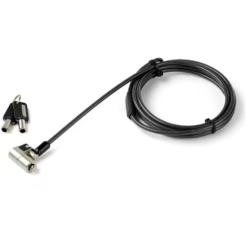 2m, 3-in-1, Universal, Laptop, Cable, Lock, -, Keyed, Laptop/Desktop, Security, Cable, Lock, Compatible, w/, K-Slot, Nano, &, Wedge, Slot, 