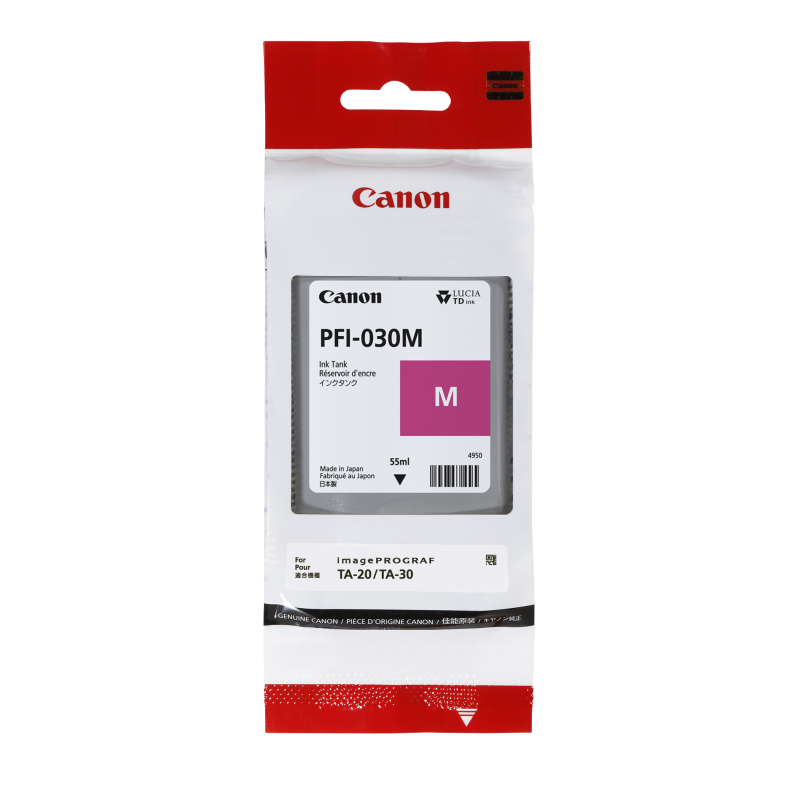 Ink Cartridges/Canon: Canon, PFI030, Magenta, Ink, 55ml, for, the, TA-20, and, TA-30, Printers, 