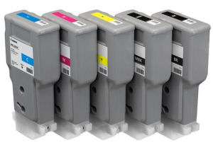Ink Cartridges/Canon: , CANON, 5, x, 300ML, PFI-207, INK, BUNDLE, FOR, IPF680, iPF780, 