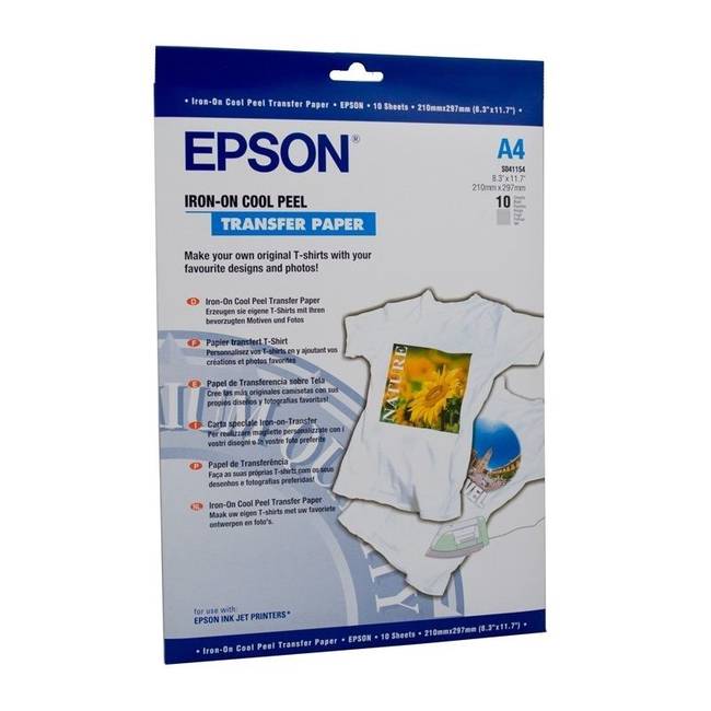 Epson, C13S041154, Iron, on, Transfer, Paper, A4, 10, Sheets, 