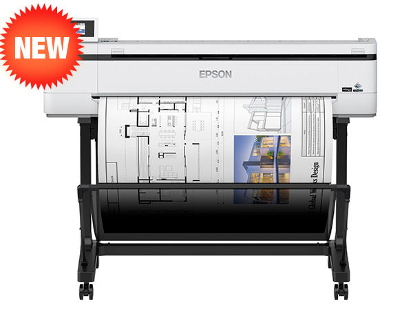 Epson, SureColor, T5160M, A0, 36, Large, Format, MFP, with, Stand, and, Paper, 