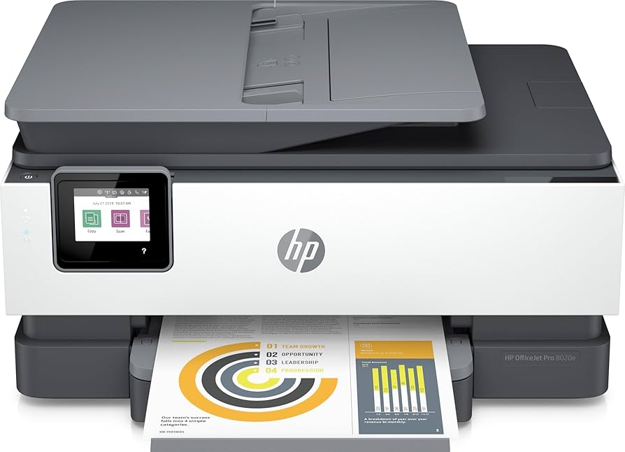 HP, OfficeJet, Pro, 8020e, 20ppm, All-in-One, Printer, Instant, Ink, Enabled, 