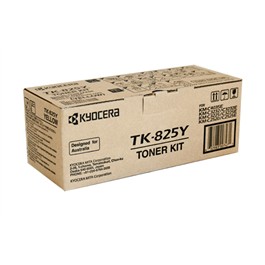 Toner Cartridges/Kyocera: Kyocera, TK-825Y, Toner, Kit, -, Yellow, 