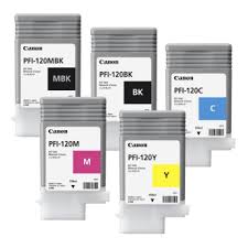 Ink Cartridges/Canon: Canon, PFI-120, set, of, 5, x, 130ml, inks, for, TM, Printers, 