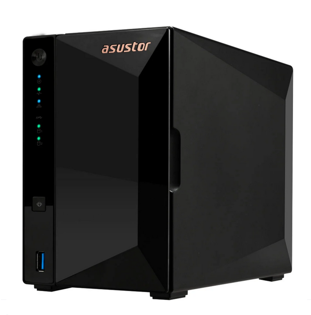 AS3302T, V2, 2-BAY, NAS, 3.5/2.5, (0/2), QC-1.7GHz, 2GB, 2.5G, LAN(1), Tower, 3YR, 