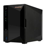 AS3302T, V2, 2-BAY, NAS, 3.5/2.5, (0/2), QC-1.7GHz, 2GB, 2.5G, LAN(1), Tower, 3YR, 