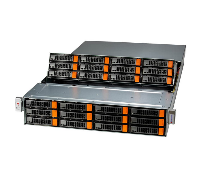 Supermicro, Storage, SuperServer, 24, LFF, bays, with, 4510, processor, 256GB, RAM, and, dual, 20TB, disks, 