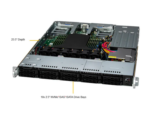 High Performance Compute Servers/Supermicro: Supermicro, 1U, 96, Core, 256GB, 8, *, 3.84TB, SSD, Dual, 10GBe, 