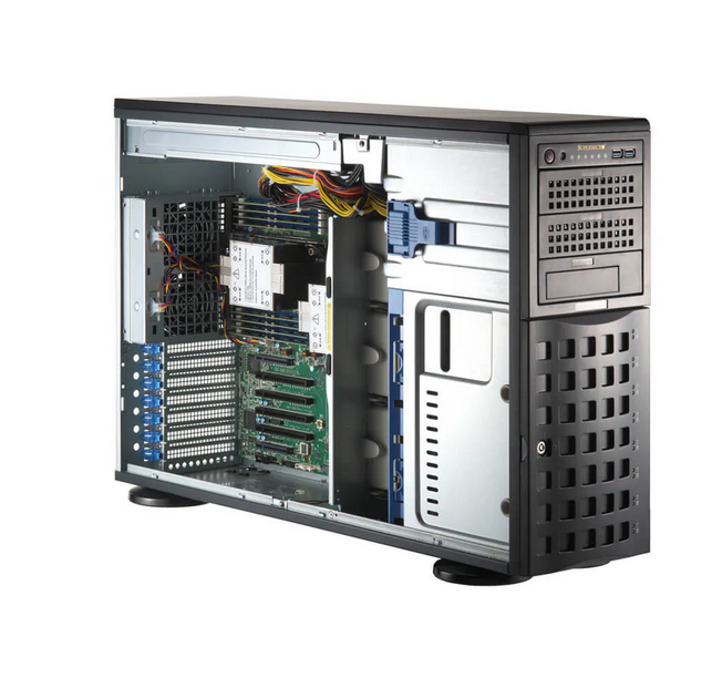 Supermicro, SYS-741P, Tower, Server, with, 12, core, processor, 32GB, RAM, and, dual, 960GB, SSDs, 