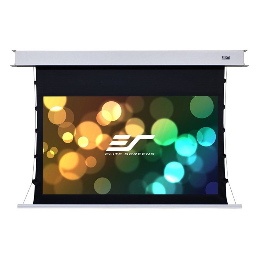 Elite, Screens, 100, 16:9, 4K, Electric, Tension, In-Ceiling, Recessed, Evanesce, Tab, tensioned, Screen, 