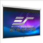 Elite Screens PRO 100" (2.2m wide) 16:9 Manual Pull Down Screen with Slow Retraction and WHITE Case