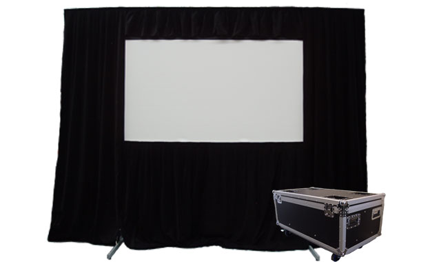 Optekneik, Easy, Fold, 16:9, 265x149cm, Front, and, Rear, with, Valance, 