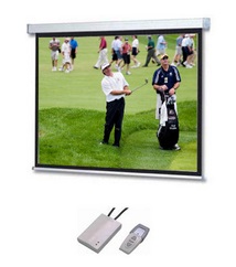 SG, Professional, A, Series, Electric, Screen, 108, 16:9, format, (2.4m, *, 1.35m), with, white, case, and, fiberglass, surface, 