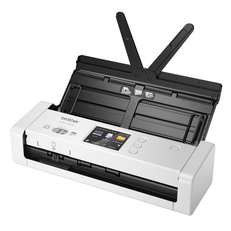 Brother, ADS-1700W, 25ppm, WiFi, 25ppm, Compact, A4, Document, Scanner, 