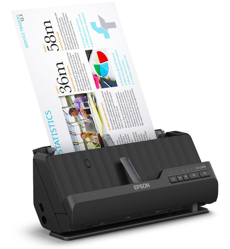 A4 Document/Epson: Epson, WorkForce, ES-C320W, A4, 30ppm, Compact, Document, Scanner, 