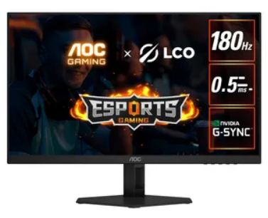 AOC, 27, (16:9), QHD, IPS, 0.5MS, 180HZ, ADAPTIVE, SYNC, HDMI, DP, 3YR, 