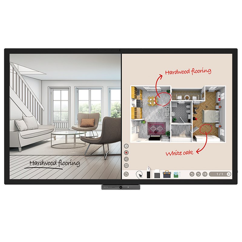 Benq, CP6501K, 65, UHD, 3840X2160, Interactive, Panel, with, Dongle, and, Wall, mount, 