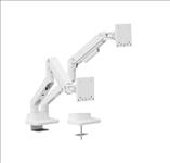 Brateck, LDT81-C024-W, NOTEWORTHY, HEAVY-DUTY, GAS, SPRING, DUAL, MONITOR, ARM, Fit, Most, 17, -35, Monitor, Fine, Texture, White(new), 