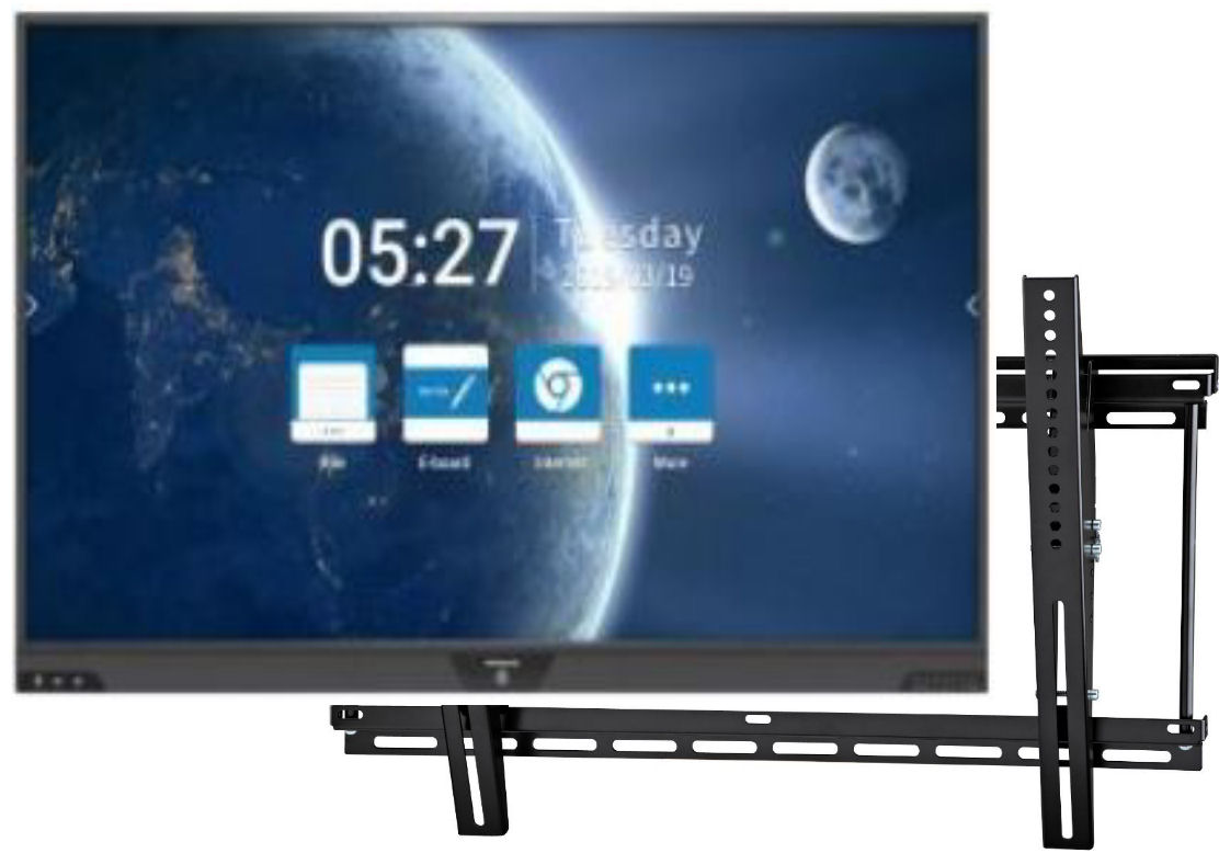 Hitachi, 75, UHD, Touchscreen, with, Mirroring, and, Annotation, plus, Wallmount, 