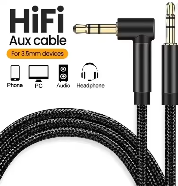 SGAV, 3.5mm, Jack, Audio, Cable, 90, Degree, Elbow, Male, To, Male, -, 1m, 