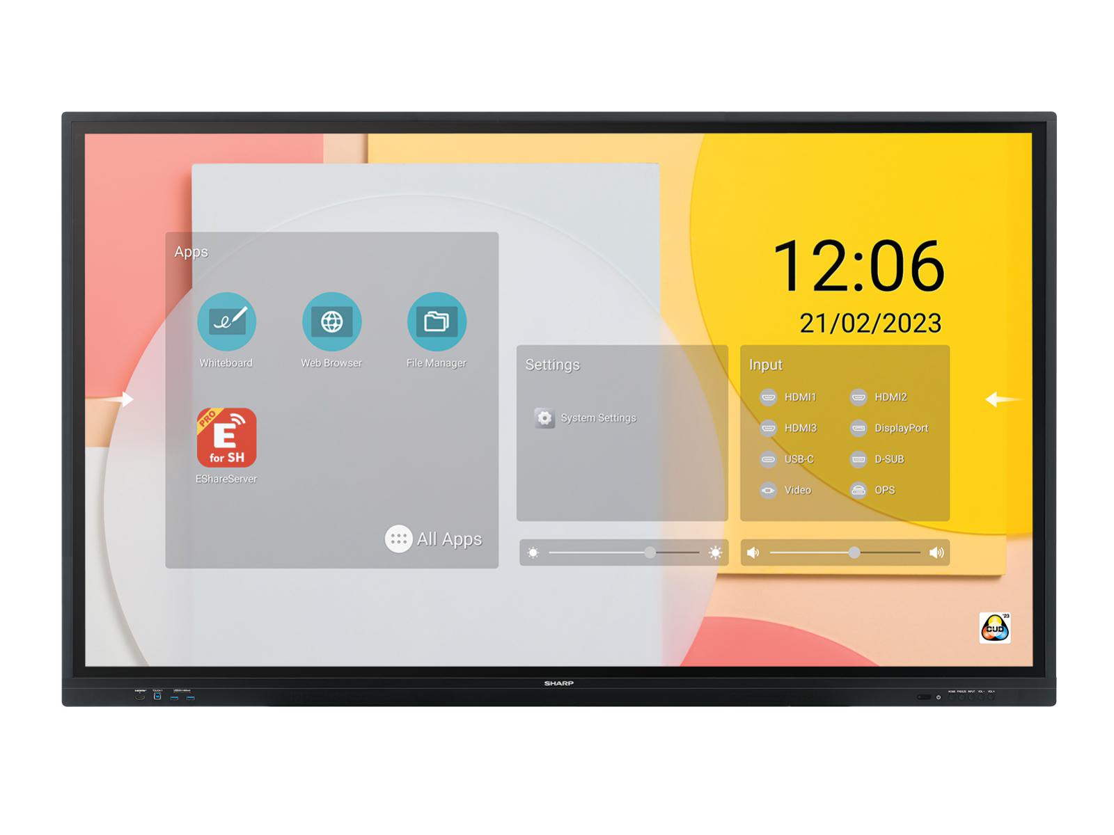 Sharp, PN-LC752, Aquos, Board, 75, Touch, Display, 