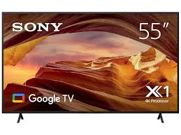 Sony, Bravia, X77L, TV, 55", Entry, 4K, (3840, x, 2160), 450-cd/m2, Brightness, HDR10, HLG, Android, TV, Google, TV, 3, Year, Ons, 