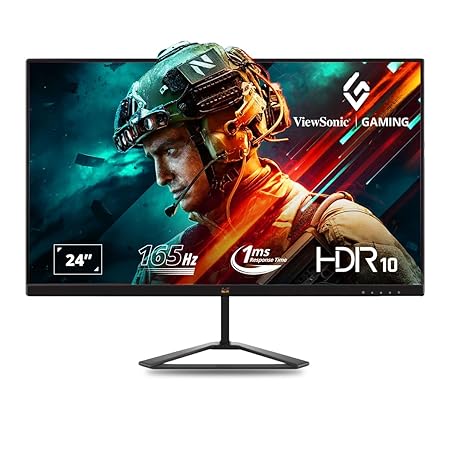 20 - 29 Inch LED/Viewsonic: ViewSonic, 24, 165, Hz, IPS, Superclear, HDR10, 1ms, MPRT, VX2479-HD-PRO, Gaming, Monitor, 