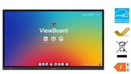 ViewSonic, IFP78634, 86, 4K, Touchscreen, with, Android, 14, 