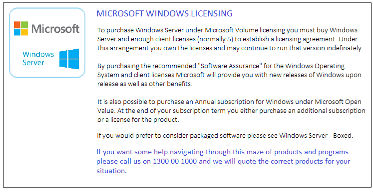Microsoft Windows Licensing