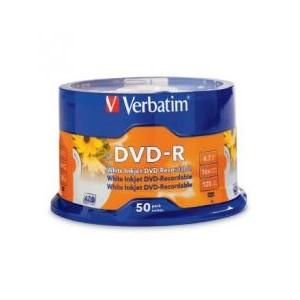 Verbatim, DVD-R, 50pack, InkJet, Printable, 