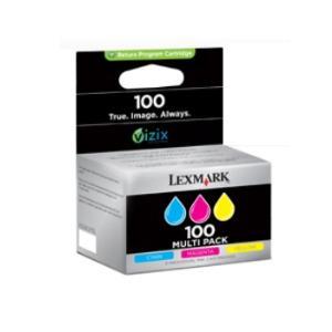 LEXMARK, 100, TRI, PACK, INK, -, CYAN, YELLOW, MAGENTA, 