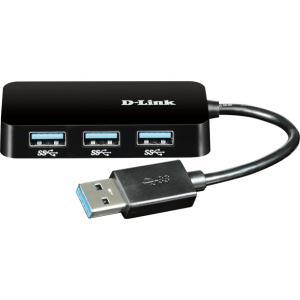 D-link, 4-Port, SuperSpeed, USB, 3.0, Portable, Hub, 