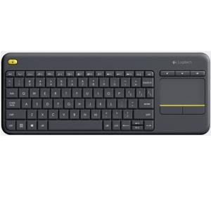 Logitech, K400, PLUS, WIRELESS, TOUCH, KEYBOARD, BLACK, 