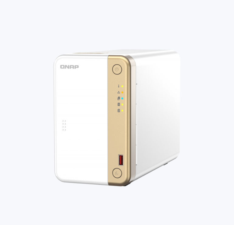 QNAP, TS-262, 2, Bay, Multimedia, NAS, Intel, Celeron, N4505, Dual, Core, 2.9GHz, 4GB, 2.5Gbe, 2x, 3.5/2.5, SATA, 2x, M.2, 2280, Nvme, Expan, 