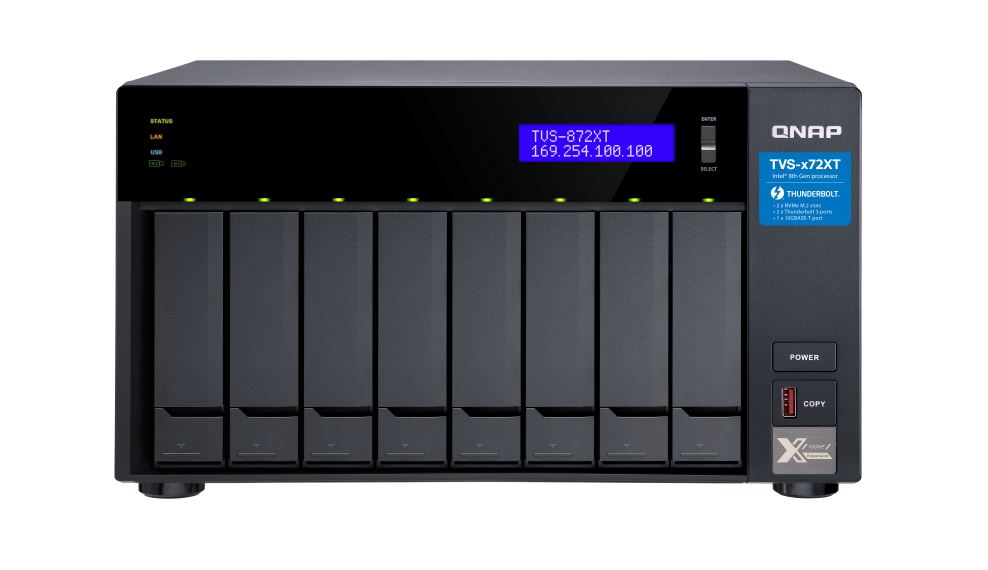 Storage - External/QNAP: QNAP, TVS-872XT-I5-16G, IntelÂ®, Coreâ„¢, i5, 8400T, 6-core, 1.7, GHz, 16, GB, RAM, (8, GB, x2), 64-bit, x86, Hot-swappable, 1*10, Gigabit, 
