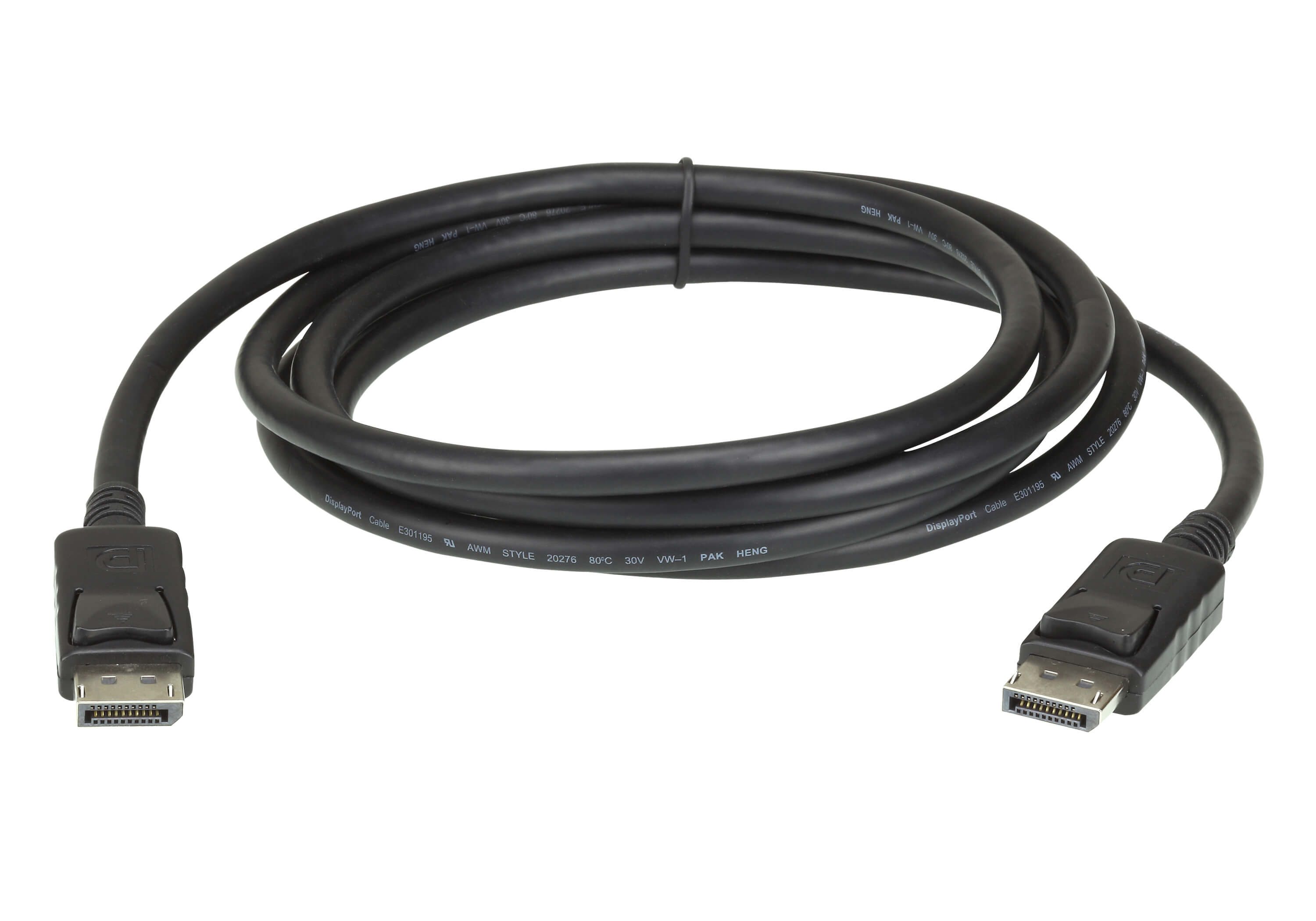 Aten, 2m, DisplayPort, Cable, supports, up, to, 3840, x, 2160, @, 60Hz, 28, AWG, copper, wire, construction, for, high-definition, media, 