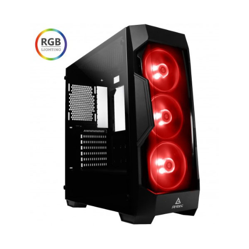 Antec, DF500, RGB, ATX, Tempered, Glass, Tinted, Front, 3x, RGB, Fan, 380mm, VGA, Gaming, Case, 