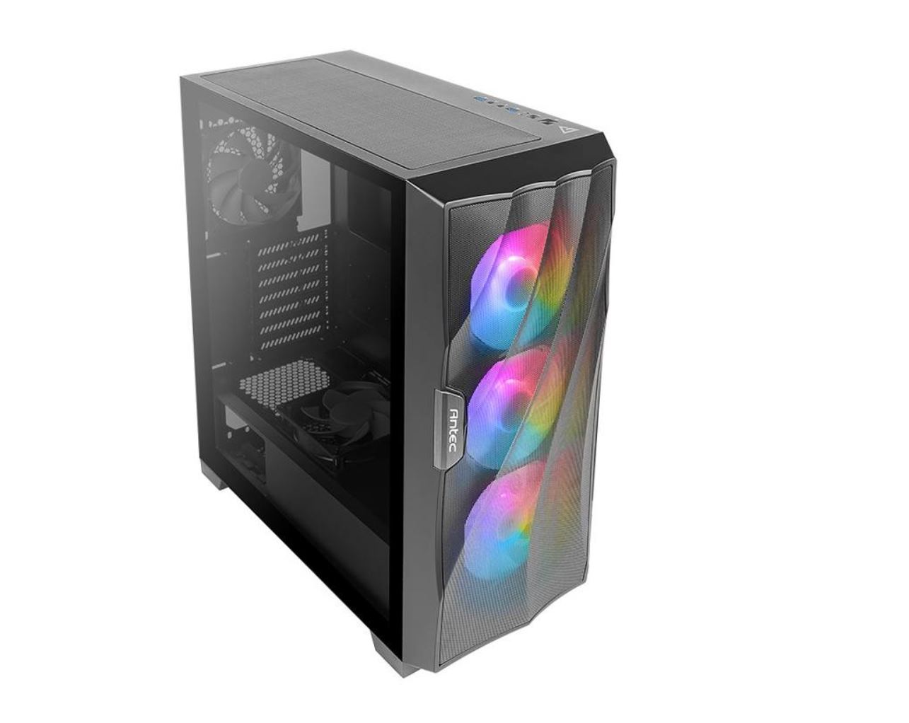 Computer Cases/Antec: Antec, DF700, FLUX, Wave, Mesh, Front, Thermal, Performance, Tempered, Glass, with, 3x, ARGB, Fan, Front, 1x, Rear, 1x, PSU, Shell, (Reve, 
