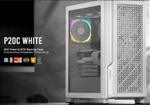 Antec, P20C, White, E-ATX, ATX, USB-C, Cable, management, 4x, HDD, or, SSD, 375mm, GPU, 170mm, CPU, 3x, PWM, white, 12, CM, Fan, Te, 