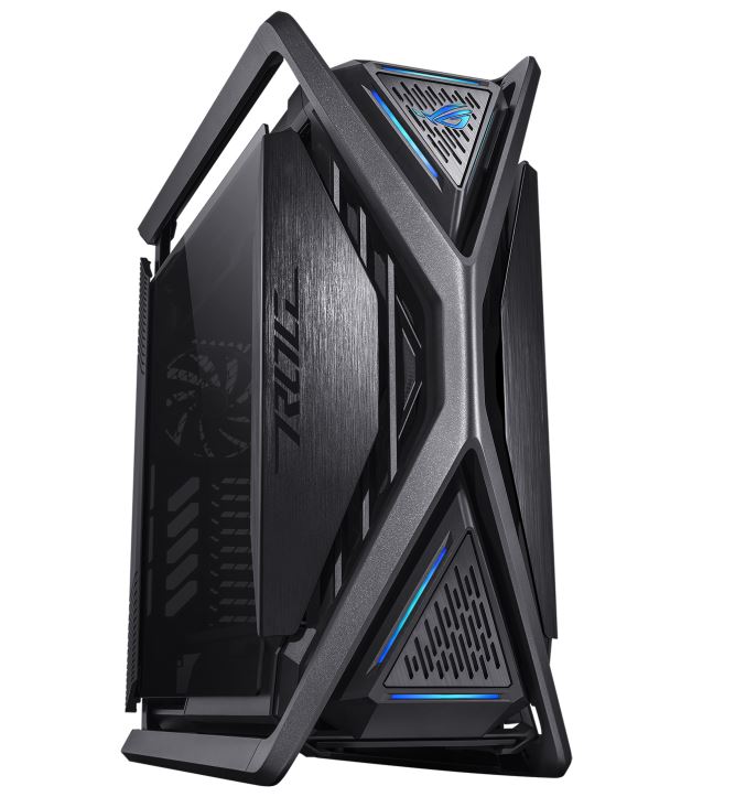 ASUS, GR701, ROG, Hyperion, Case, Black, E-ATX/ATX/M-ATX/Mini-ITX, Tempered, Glass, Window, Metal, Front, Panel, 4x, USB, 3.2, 2x, USB, 