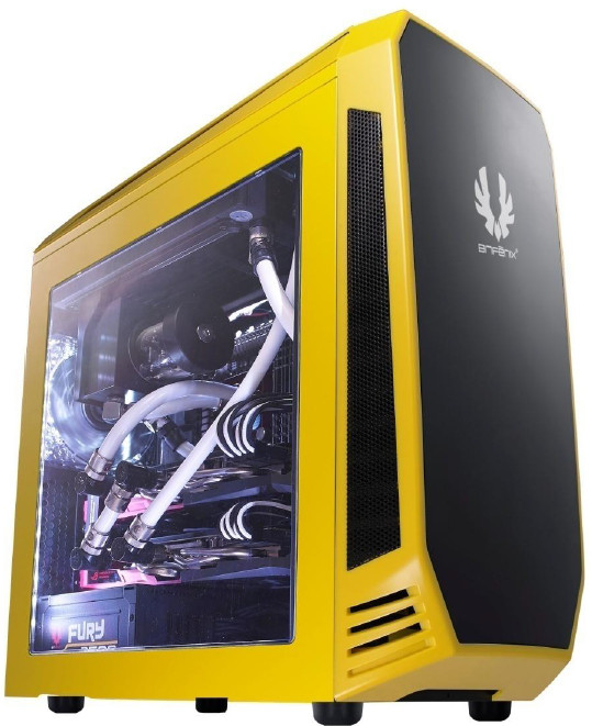 BitFenix, Aegis, Case, w/Display, Yellow, Colour, mATX, Case, NO, PSU, (LS), 