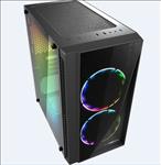 Casecom, Gamming, XM-91, Front, &, Side, Transparent, Temper, glass, Micro, ATX, with, no, PSU-has, 2x, 12CM, 18, LED, fans, 6, colours, Si, 